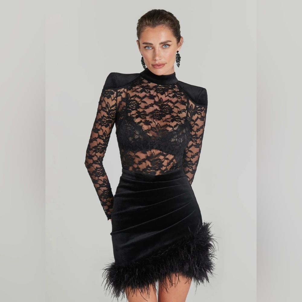 Freya Black Dress | Nadine Merabi